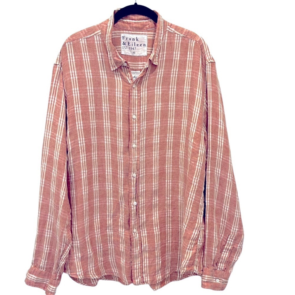 FRANK & EILEEN Linen Finbar Button Down Shirt‎